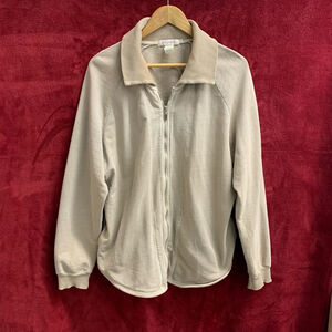 B18-Women's Fresh Produce Jacket, Size L, Beige Y2K